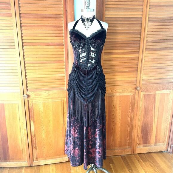 Devil Fashion Dresses & Skirts - Devil Fashion Gothic Victorian Vampire Vkei Murderous Intents Velvet Dress